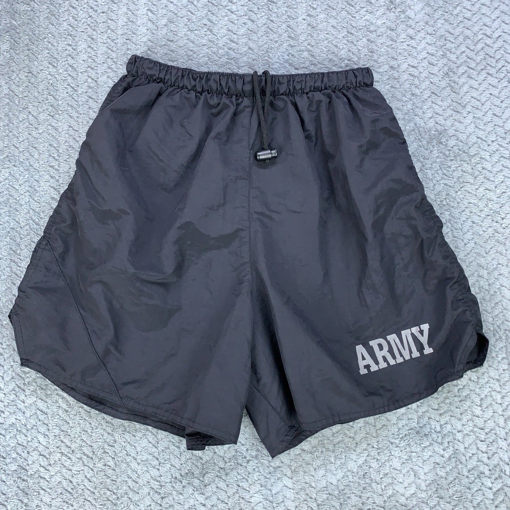 Soffe Army Physical Fitness Training Shorts Adult Medium Black Nylon Lined
